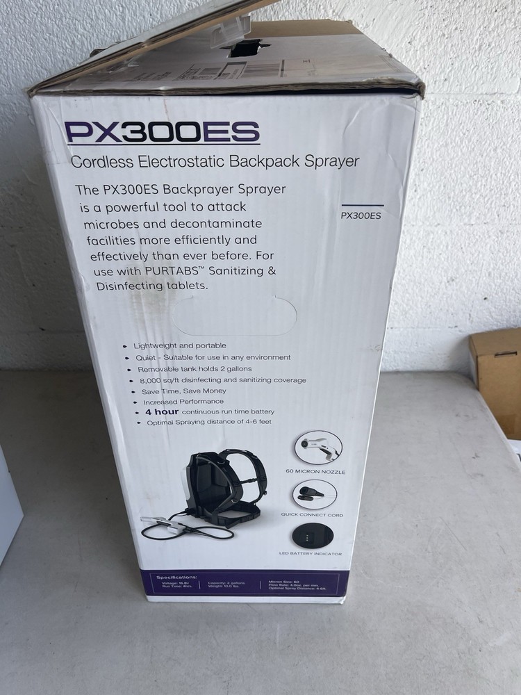 Evaclean Protexus PX300ES Cordless Electrostatic Backpack Sprayer