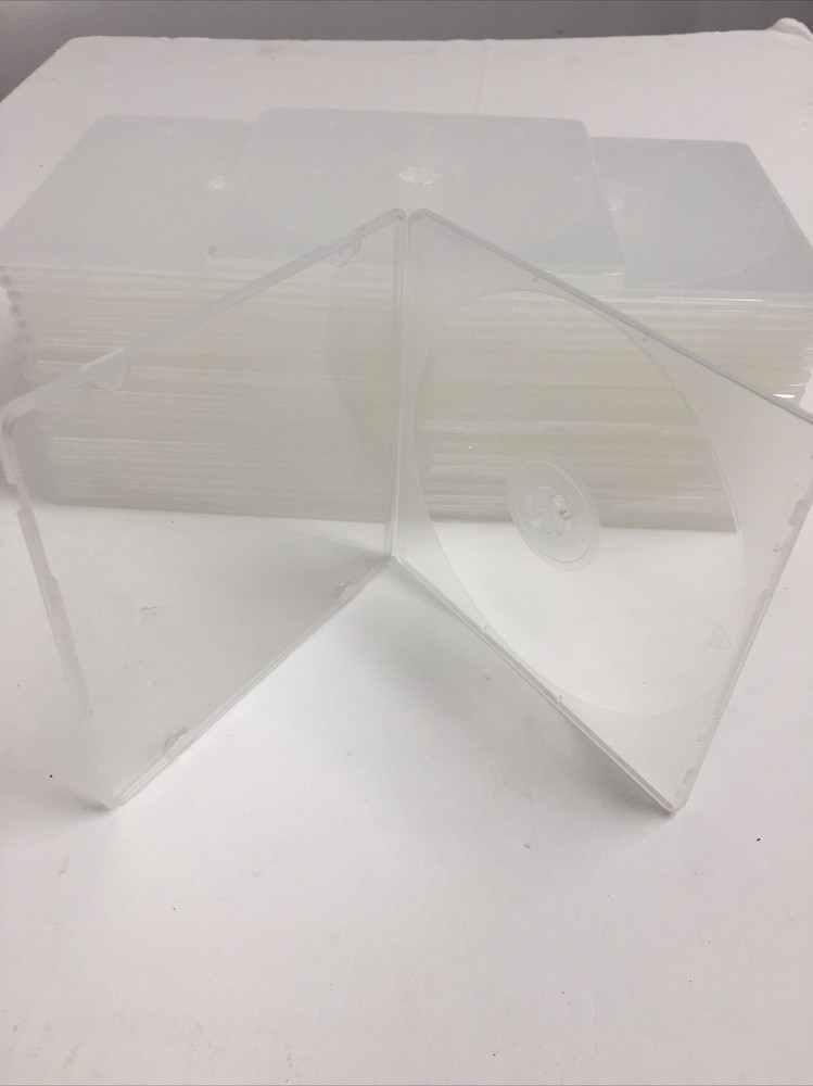 USDISC PP Poly Cases 5mm, Single 1 Disc (Clear) - 44 Pack