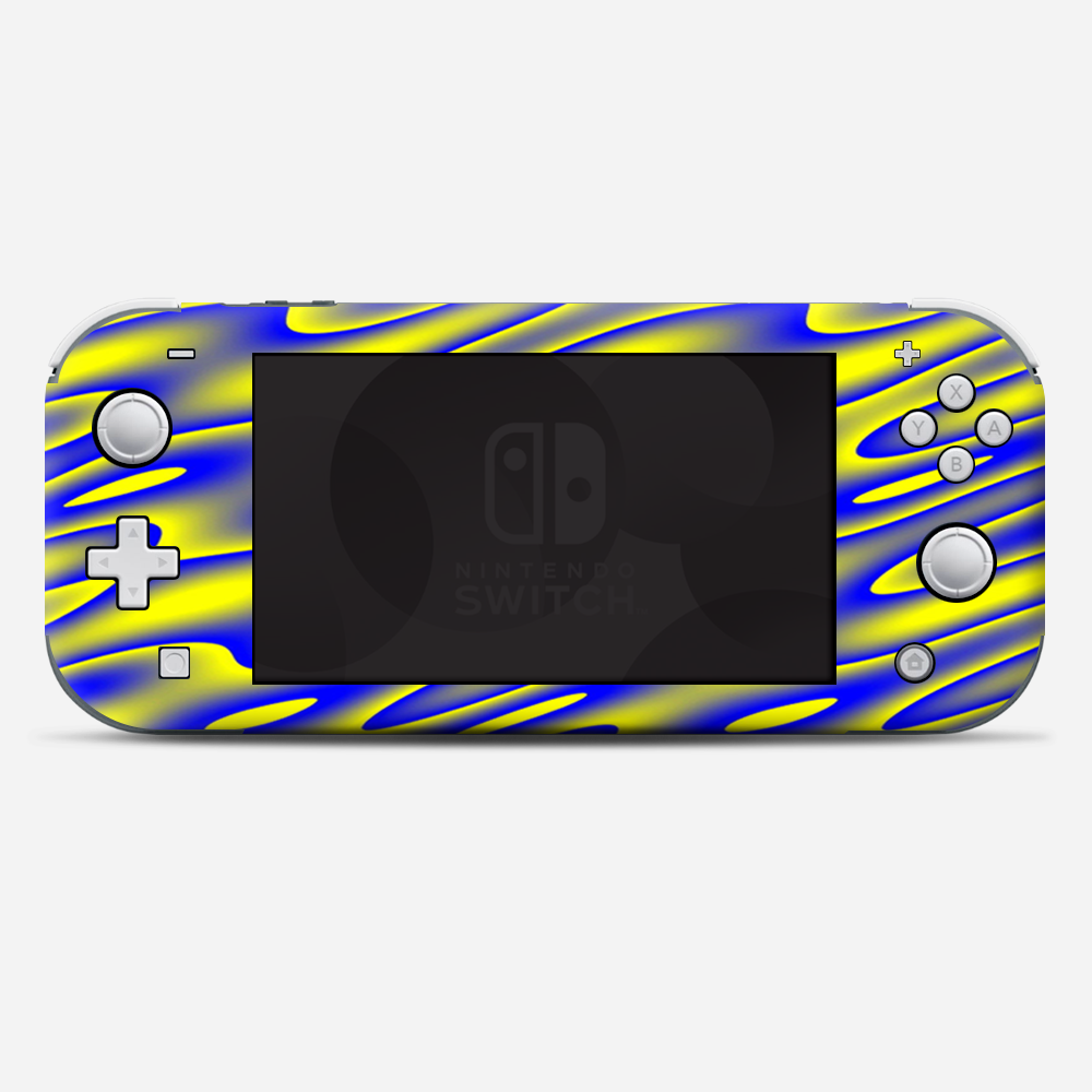 Skins Decals wrap for Nintendo Switch Lite - Neon Blue Yellow trippy