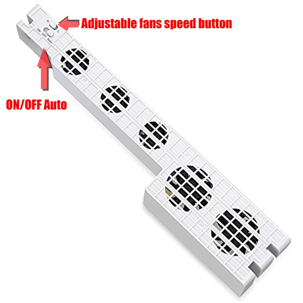 Dobe PS4 Pro USB External 5 Fan Cooling System - White