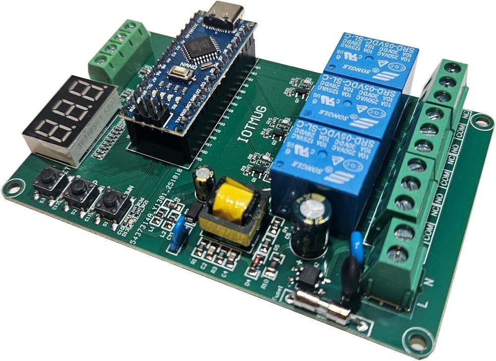 Light Controller Board with Multi-Channel Setup and Easy Programming Interface