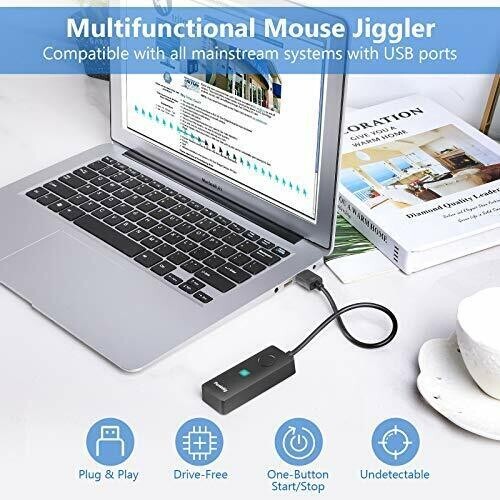 Mouse Jiggler Punkdig Plug & Play Automatic Mouse Mover Undetectable Mouse Ji...