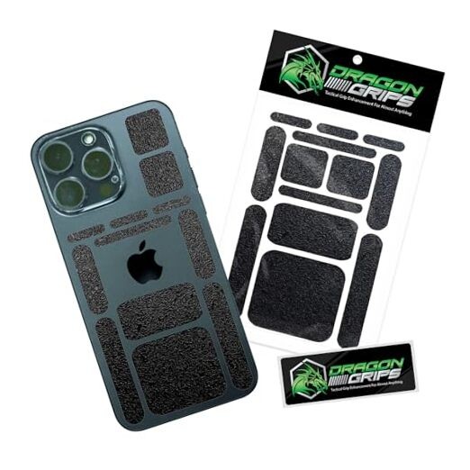 13 Pcs Rectangular Rubber Grip Tape, Rubberized Grip Stickers for 1 pack Black