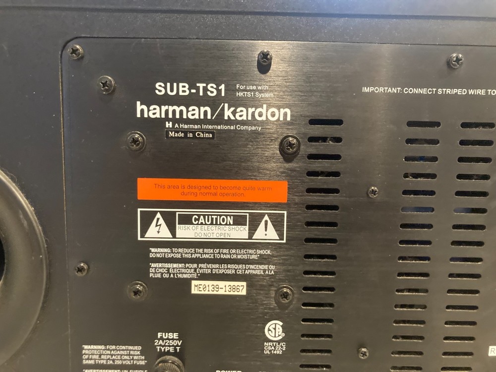 Harmon/Kardon Sub TS1 Black Audio Home Theater