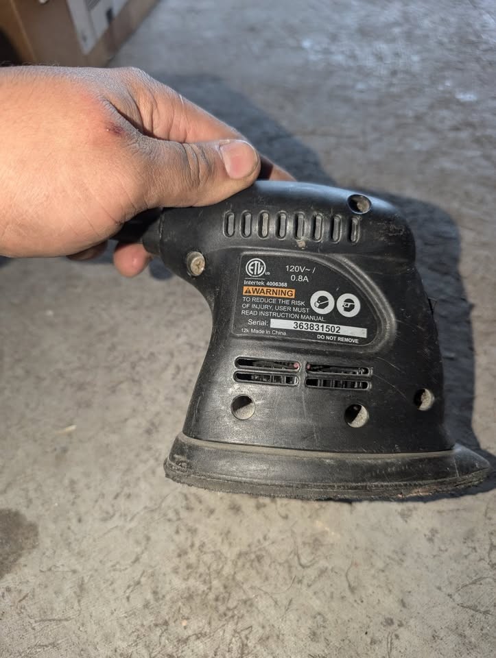 Drill Master 120v Palm Detail Sander WORKING