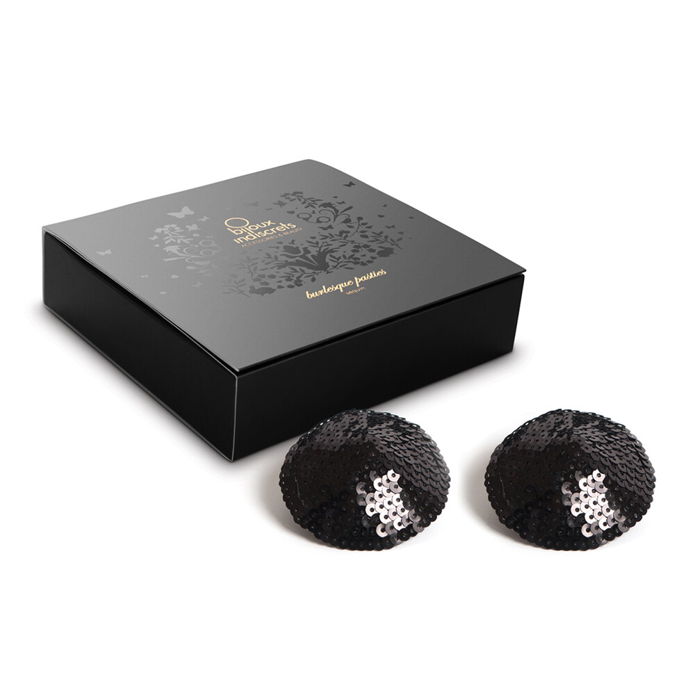 Bijoux Indiscrets Burlesque Black Sequin Pasties Style 57666