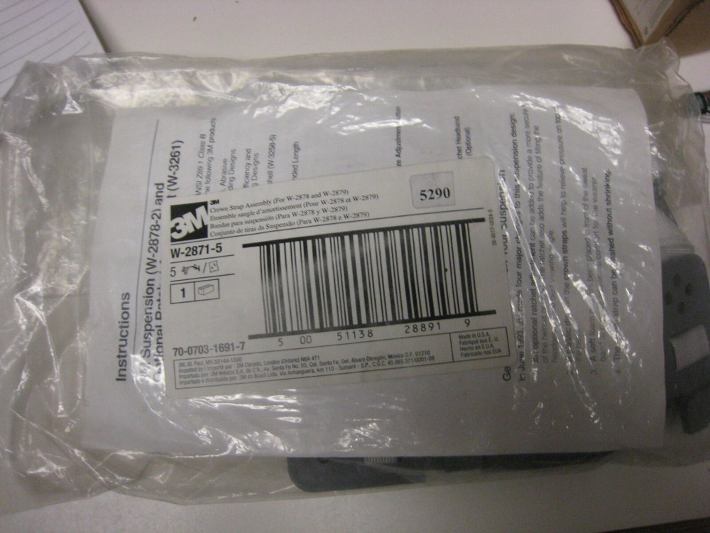 3M CROWN STRAP ASSEMBLY # W-2871-5  Pack has 5 inside it