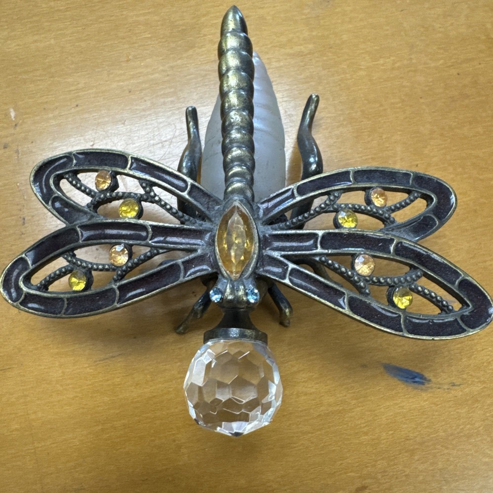 Brass dragonfly perfume holder