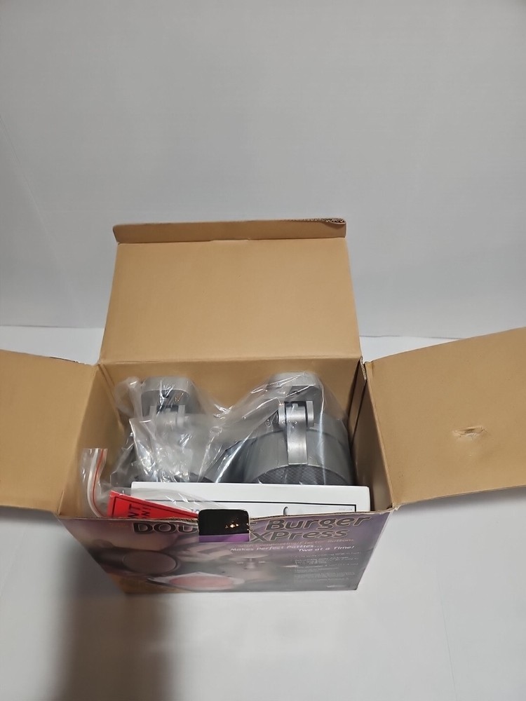 Weston Non-Stick Double Burger Express Press Adjustable Thickness Aluminum EUC