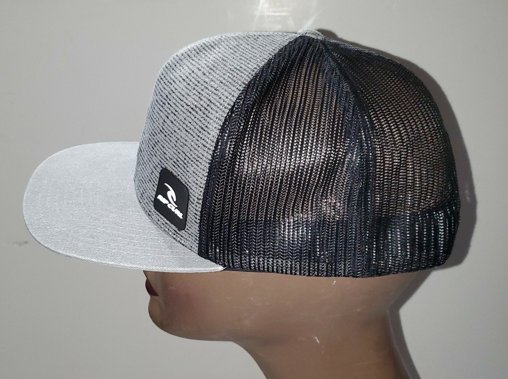 RIP CURL SURF MEN TRUCKER MESH CAP HAT Grey And Black