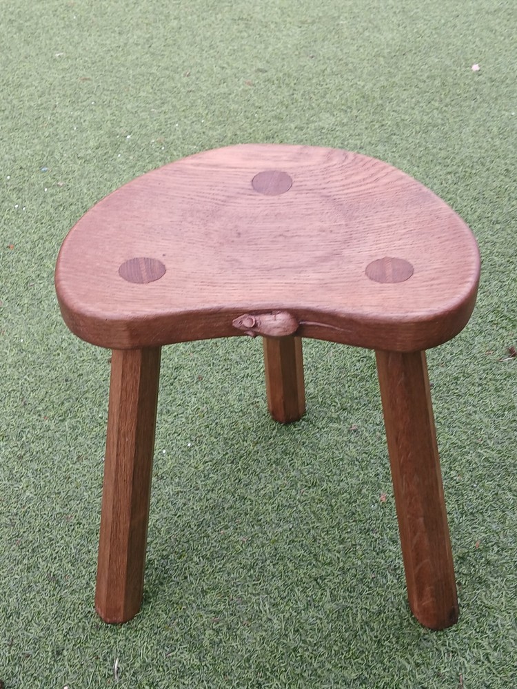 Robert Thompson 'The Mouseman' Stool Pre 1930s Vintage