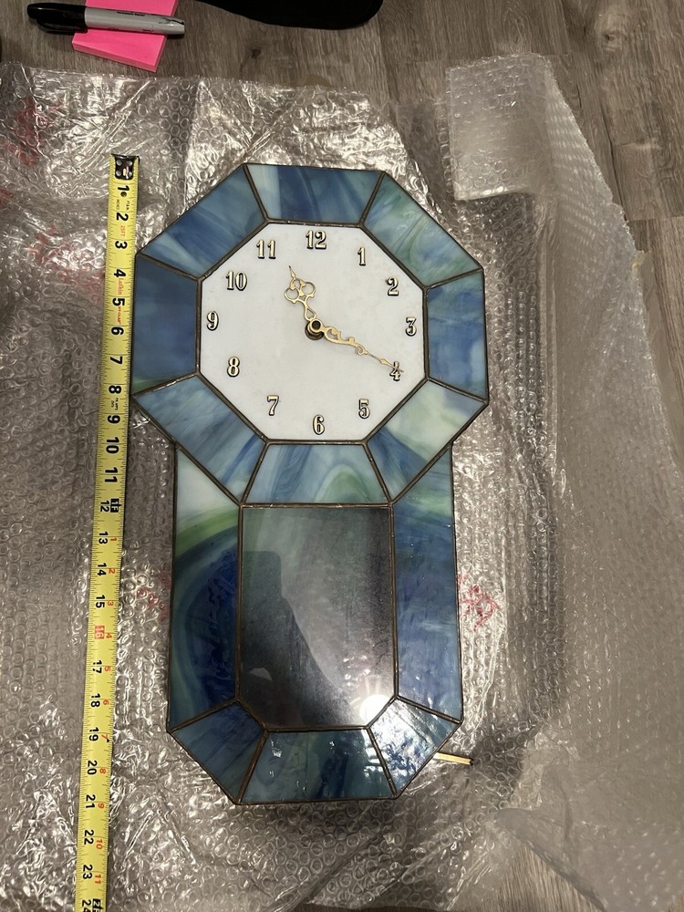 Vintage stained glass clock