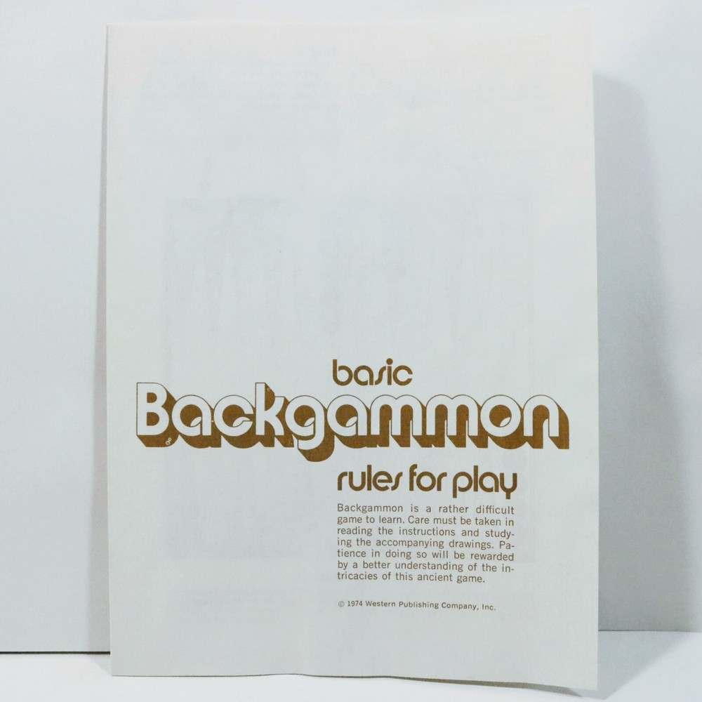 1973 Game Backgammon