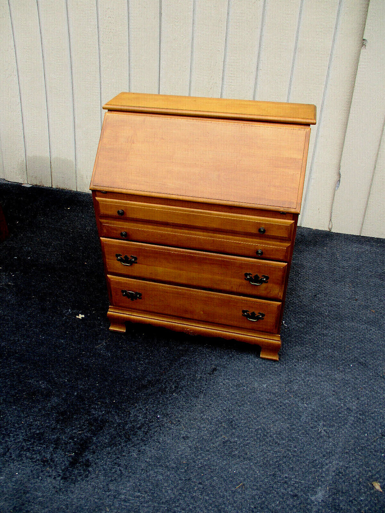 63476 Solid Maple Slant Front Office Desk
