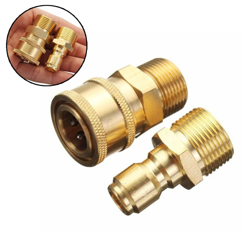 2xM22 3/8 Quick Release Adapter Connecter Coupling Kits For Pressure Washer