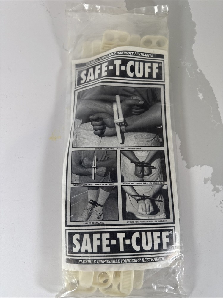 Safe -t-cuff Hand Restraints 4 Total Sets New In Bag … Bag Has Small Rip *