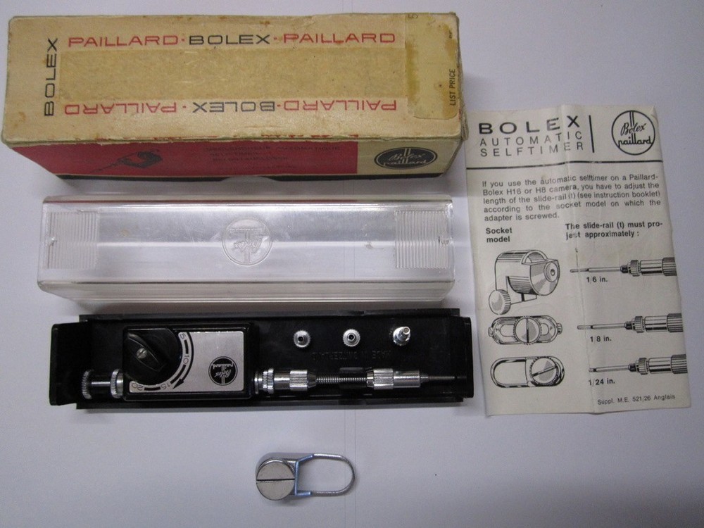 Bolex Automatic Self-timer , Shutter Socket + Manual for H16 16mm Movie Camera