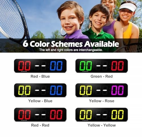 Large 15.2" Digital Scoreboard - LED Timer Clock, Remote Control, Game Score Kee