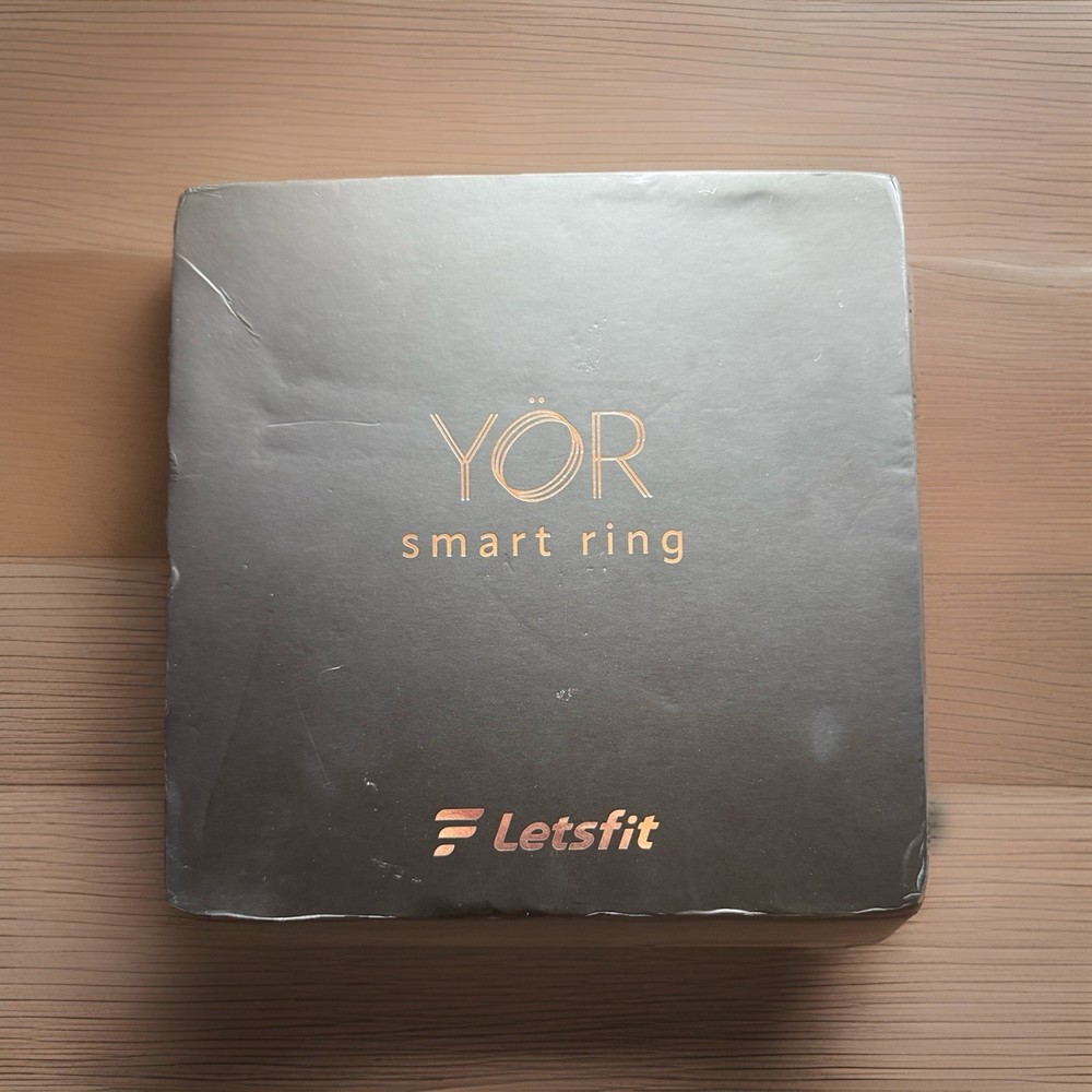 Letsfit YÖR Smart Ring Silver Size 9 Activity Tracker iOS Android LR-09-SL-CASE