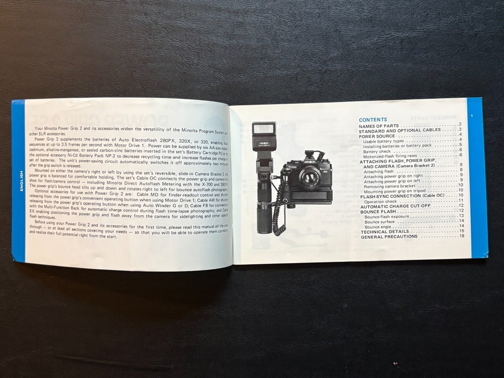 Minolta Power Grip 2 Set Owners Manual