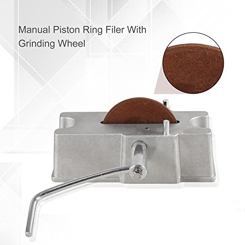 Manual Engine Piston Ring Filer Tool Grinder with 120 Grit Kit Grinding Wheel