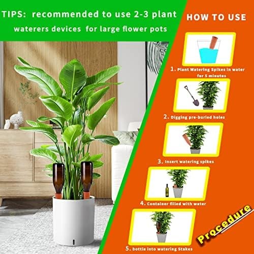 15 Pack Plant Self Watering Stakes Terracotta