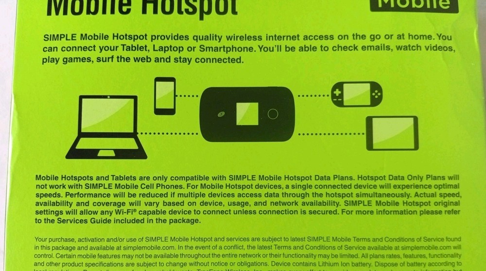 T-Mobile -Simple Mobile No-Contract Mobile Hotspot - Black