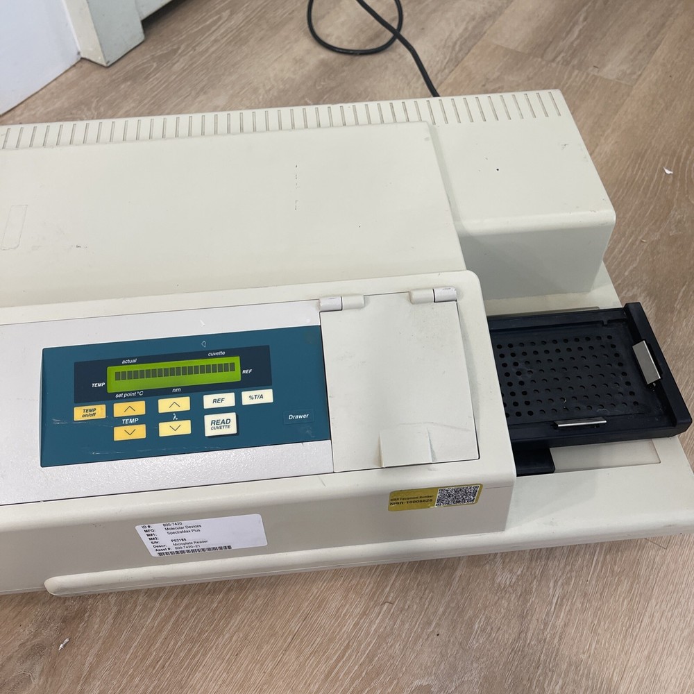 MOLECULAR DEVICES SPECTRA MAX PLUS MICROPLATE SPECTROPHOTOMETER READ