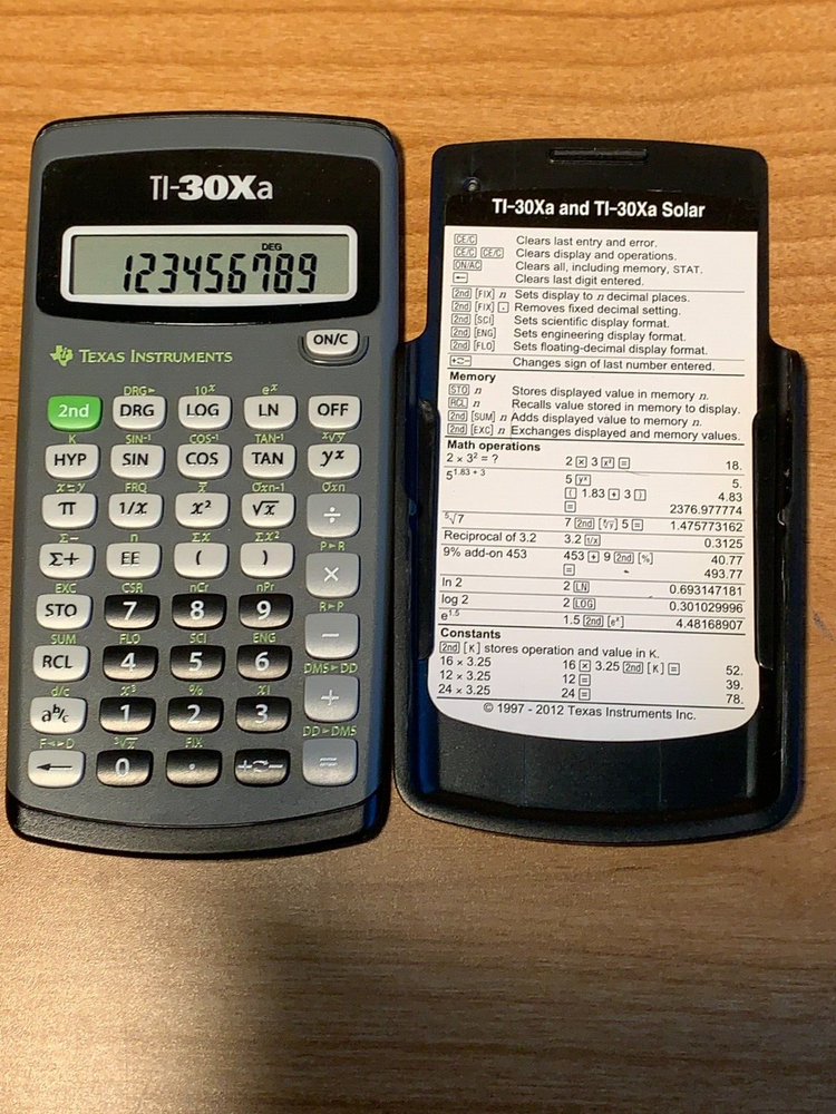 Texas Instruments TI-30Xa Solar Calculator