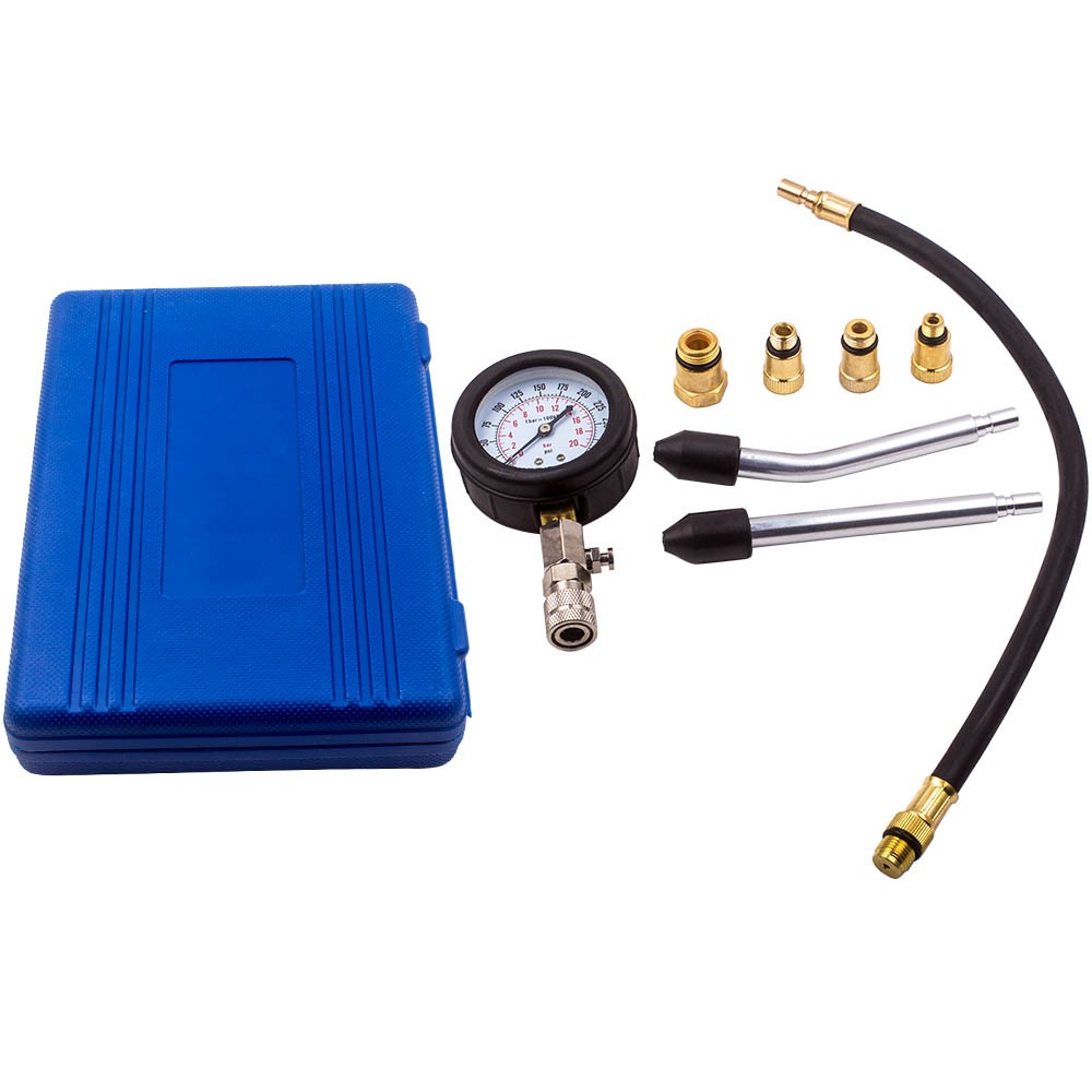 Engine Cylinder Compression Pressure Tester Gauge Test Kit Car Bicycle
