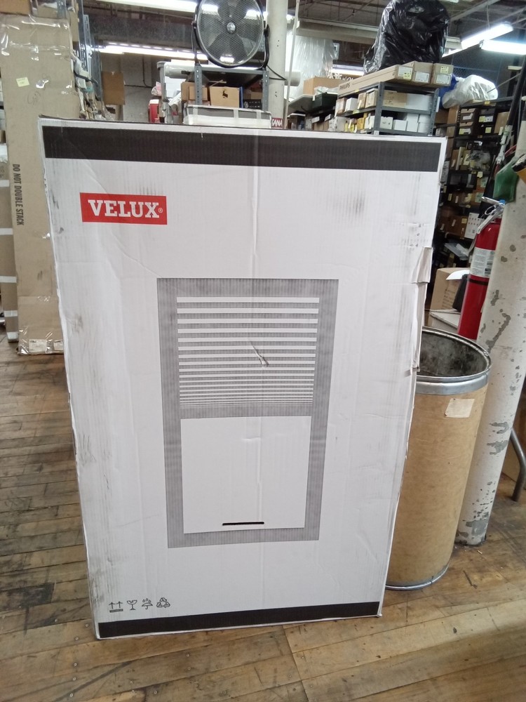 Velux Deck-Mounted Fixed Skylight System Integrated Solar-Powered Shade New