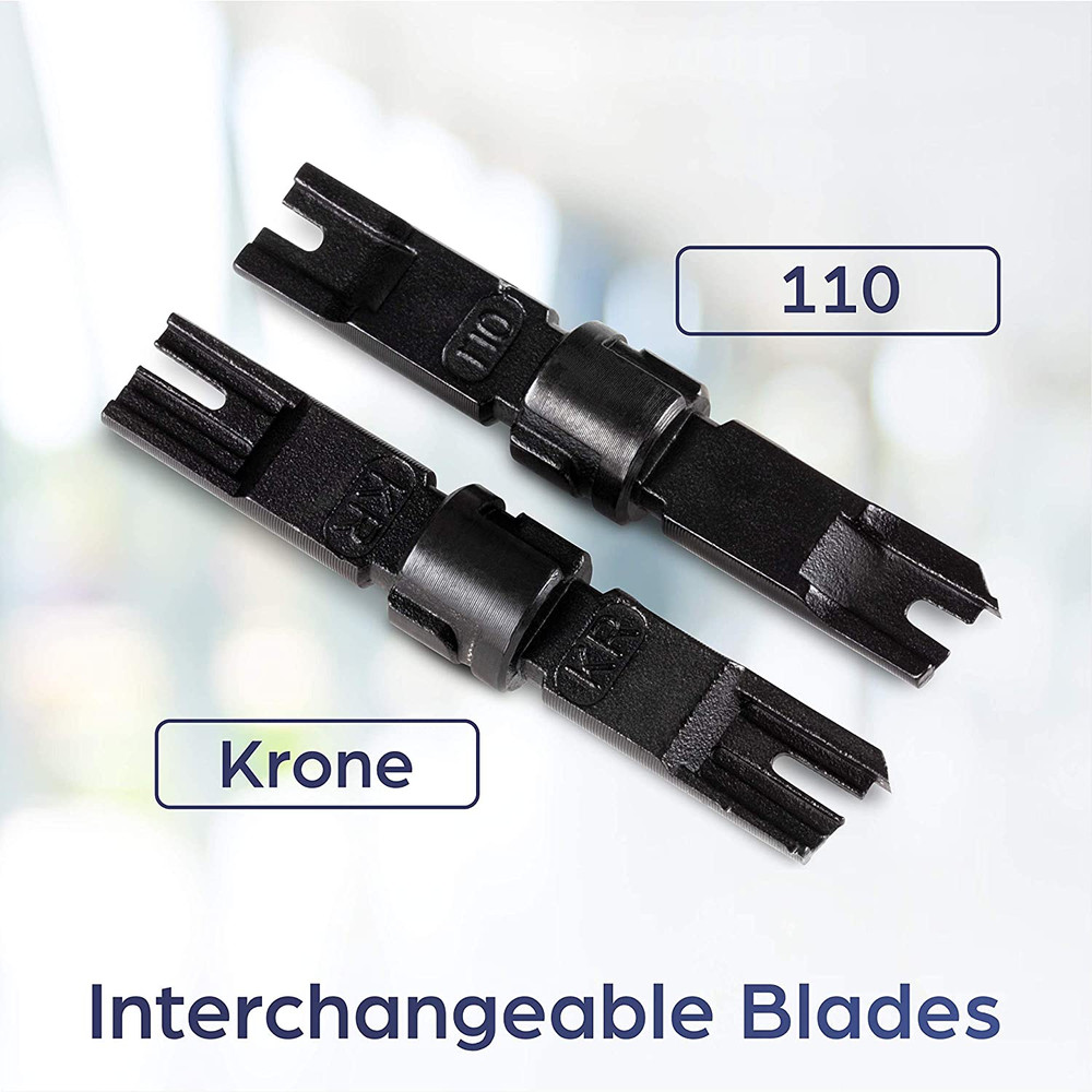 Punch down Tool with 110 and Krone Blade, Insert & Cut Terminations in One Opera