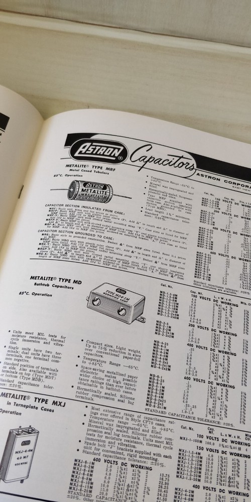 1959 ~ Astron ~ Capacitators ~ catalog AC-7