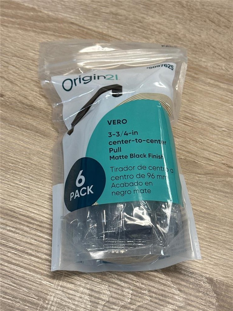 ^ Origin 21 Vero 3-3/4" Pull 6 Pack Cabinet Pull Matte Black Finish 5097625