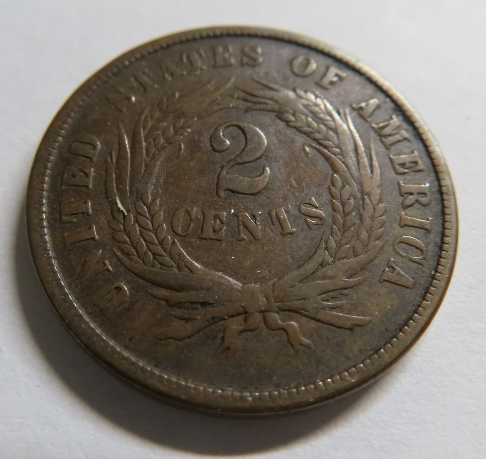 1865 Two Cent Shield Piece - Circulated but nice