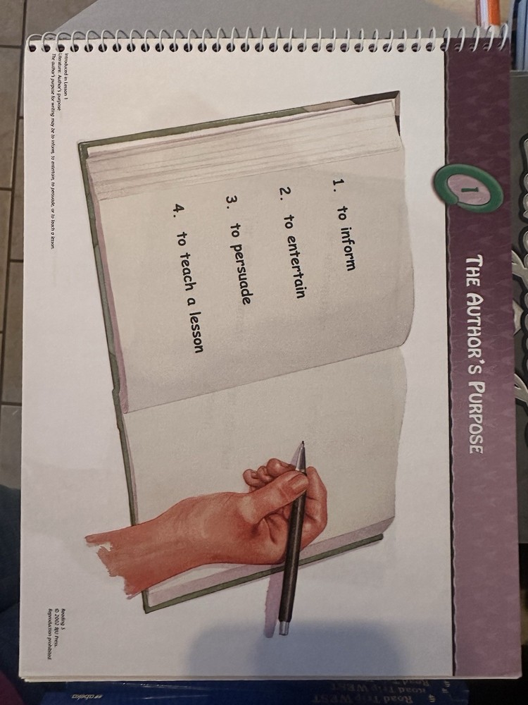BJU Press Reading 5 Teaching Visuals Flip Chart