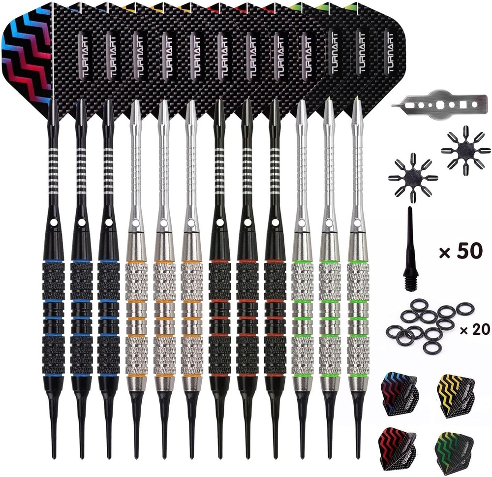 Professional Soft Tip Darts Set for Electronic Dartboards - Plastic Tips