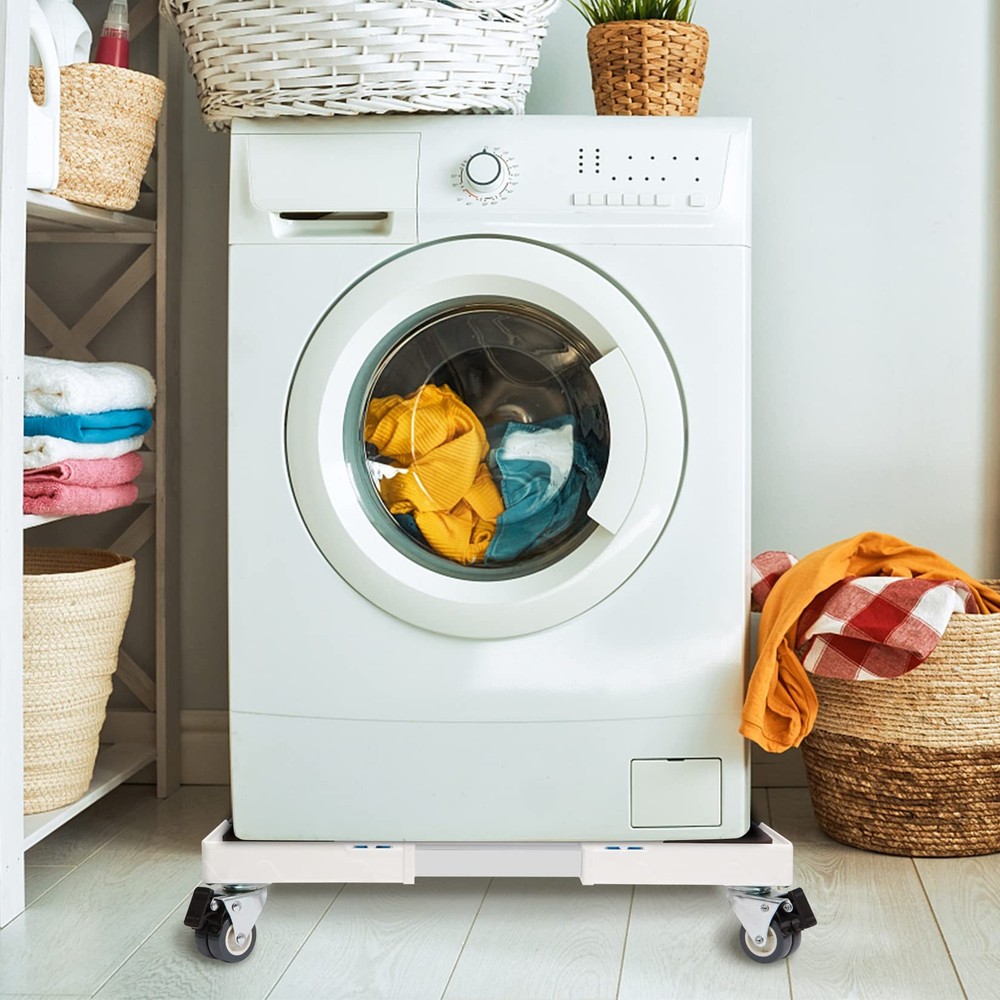 Adjustable Appliance Dolly with Lockable Wheels for Washer, Dryer, Fridge