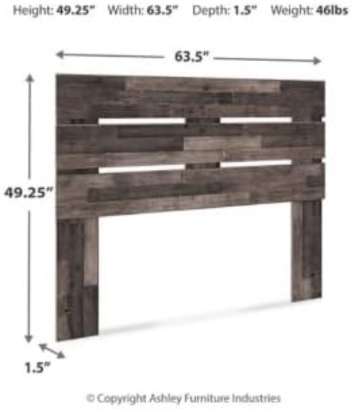 Neilsville Butcher Block Panel Headboard