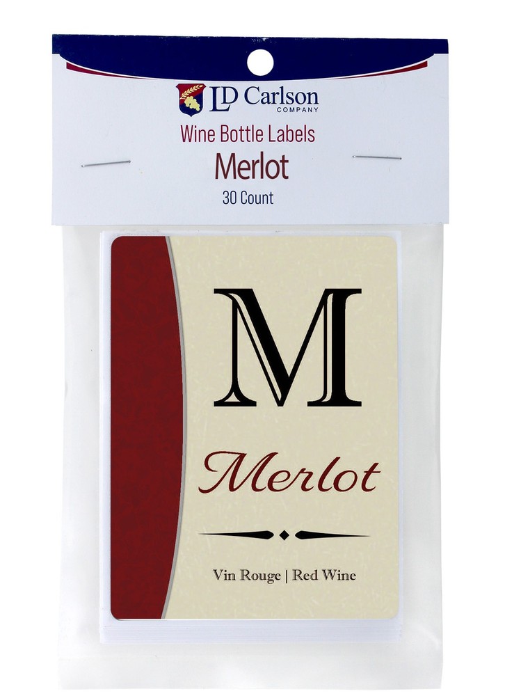 Merlot Wine Labels 30/Pack Varietal Collection