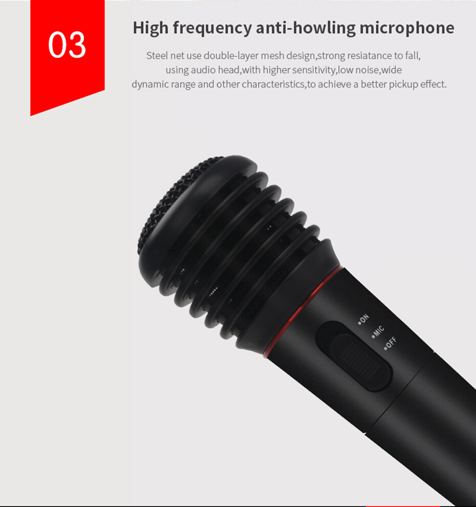 Handheld Professional Karaoke Microphone Wired Wireless 2in1 Dynamic Microphone
