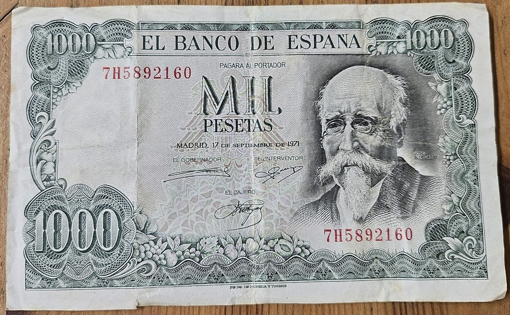 1000 Pesetas 1971