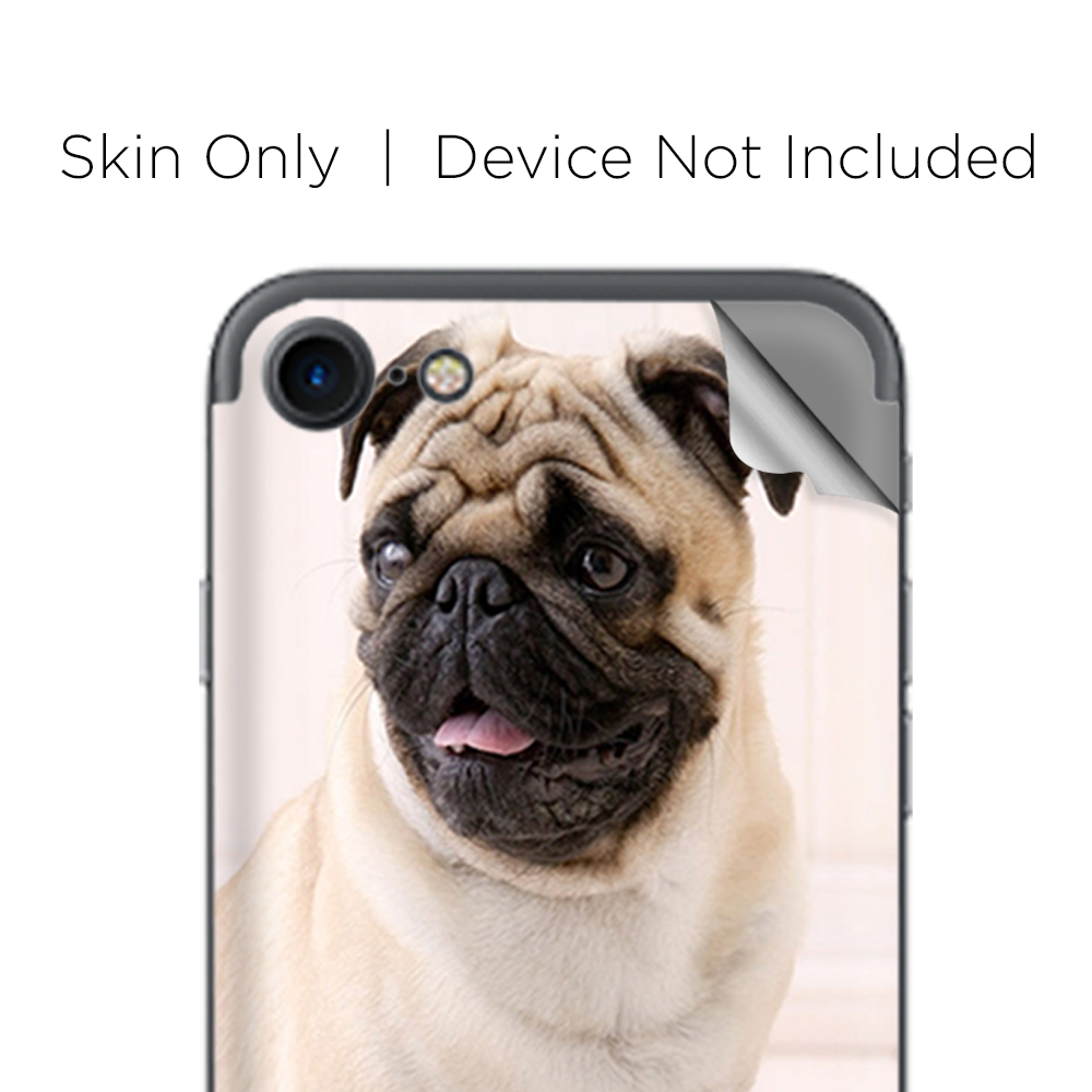 Apple iPhone 7 / 8 Skins Decal Wrap Pug Mug, cute pug