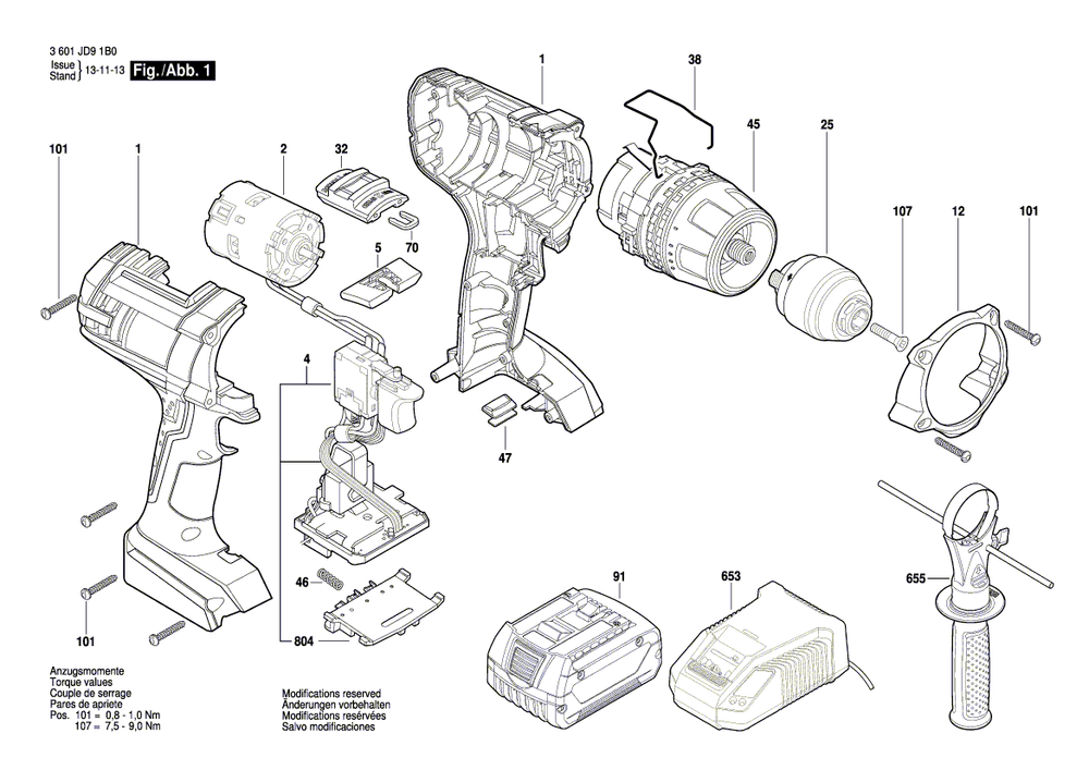 New Genuine Bosch 1607022609 DC motor