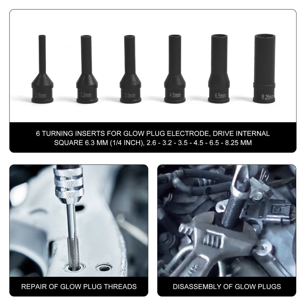 41 Pieces Glow Plug Assembly and Disassembly Tool Glow Plug Thread Repair Set