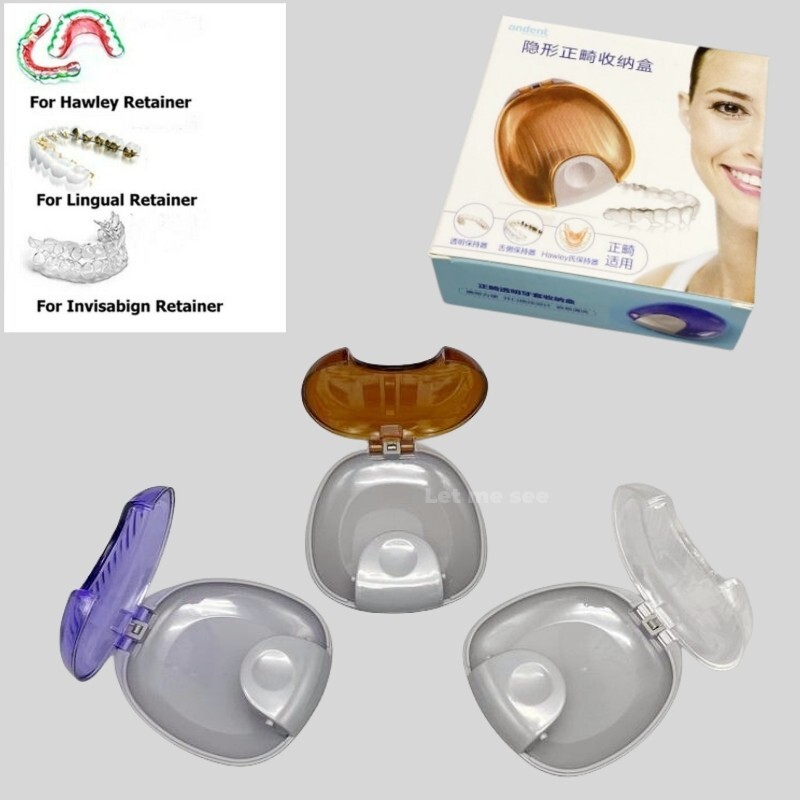Dental Plastic Orthodontic Teeth Retainer Aligner Case Denture Storage Box