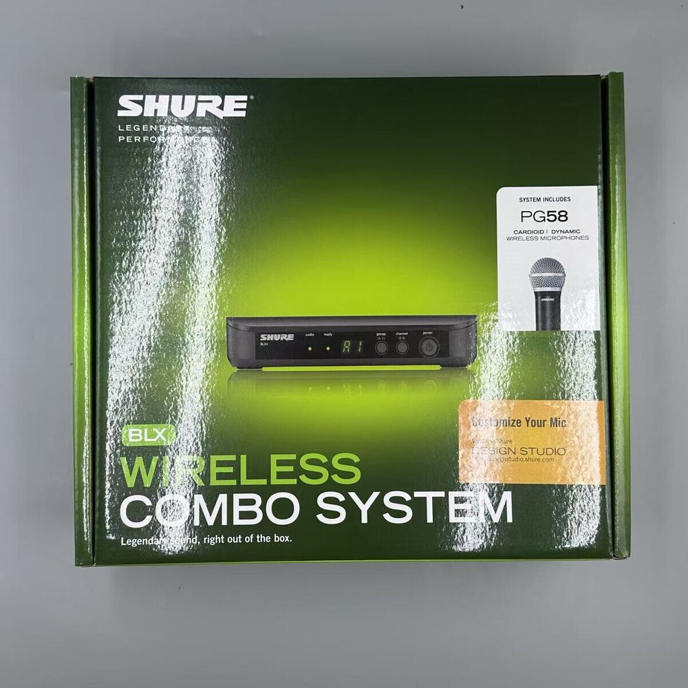 Wireless Vocal System Shure BLX24 PG58 with BLX4 Receiver & Handheld Transmitter