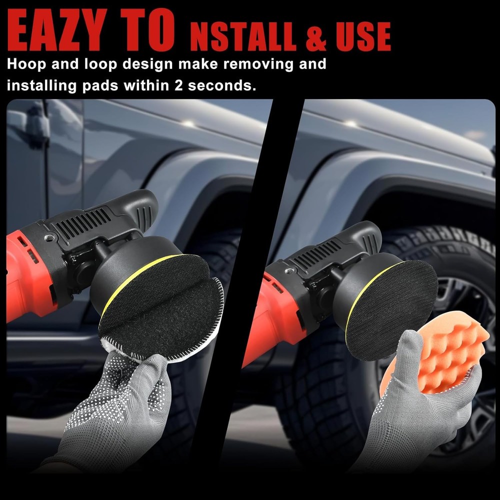 5in Dual Action Random Orbital Buffer Polisher Kit