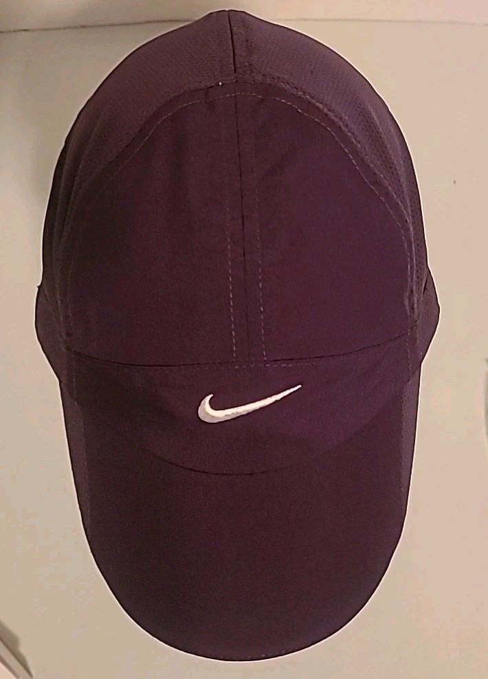 Vintage Nike Hat Strapback Purple 7 Panel Dri-Fit Tailwind Running Cap Y2K