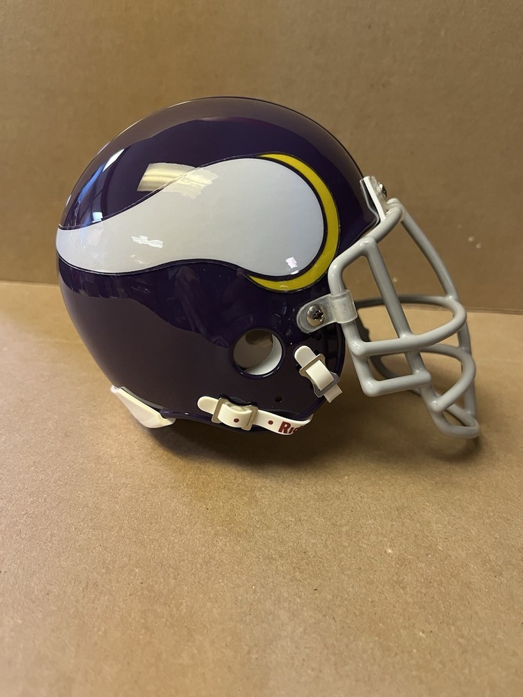 Minnesota Vikings custom riddell Throwback VSR4 mini helmet.